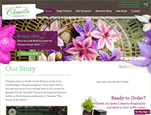 Tablet Screenshot of clematis.com